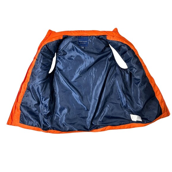 Janie & Jack Boys Puffer Vest  Size 14-16  Orange / Navy Colorblock  Fall Winter - Picture 3 of 7